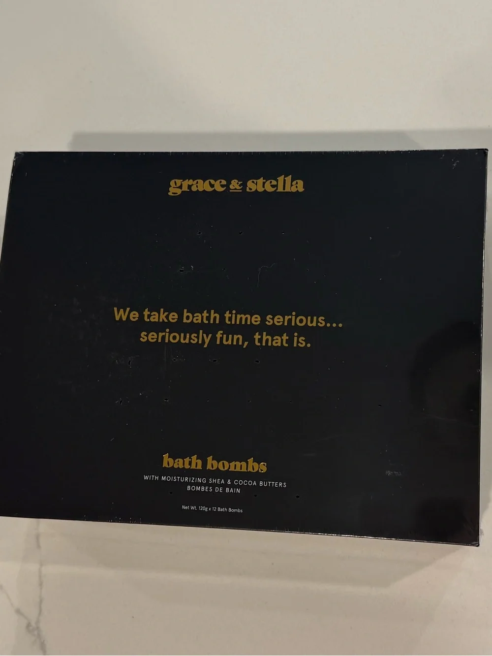 Grace & Stella Black and Gold Bath Bomb Gift Box